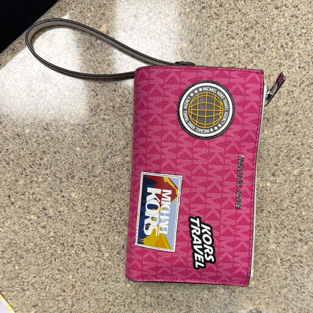 Michael Kors Fuchsia Travel Wristlet